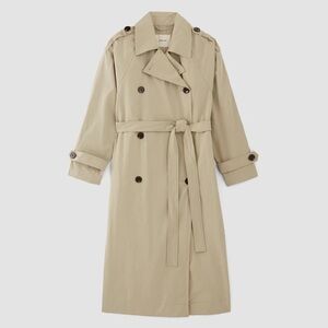 Everlane ReNew Oversized Belted Trench Coat - Khaki Tan - Size XL